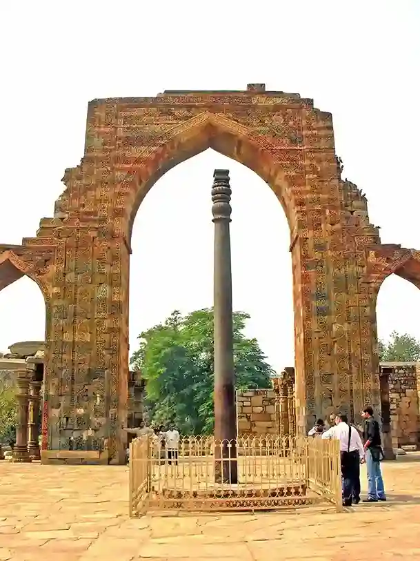 Iron Pillar at Qutub Minar Delhi Complex